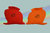Fritz & Gritt Kinder Kuschelkissen ( 2 Kissen ) rot orange