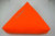 Dreieckiges Sitzkissen "Meditation", Flex-Aufdruck silber, orange