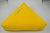 Dreieckiges Sitzkissen "Meditation", Flex-Aufdruck silber, gelb