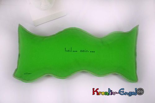 Kissen heil sein Welle hellgrün 25x50 cm