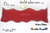 Kissen heil sein Welle rot 25 x 65 cm