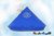 Meditationskissen blau Dreieck Blume des Lebens