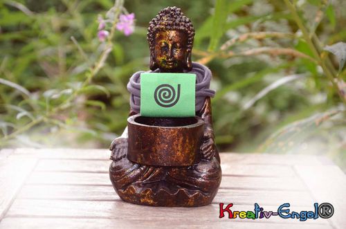 Glücksmanschette grün 4cm Energie + Buddha
